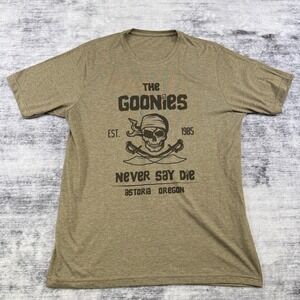 The‎ Goonies Men's Never Say Die Astoria Oregon Graphic Tee Olive Green Heather